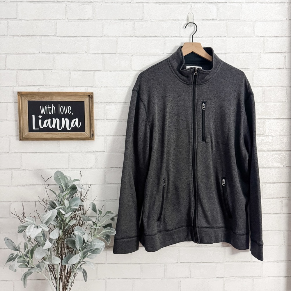SONOMA Men's Gray Zip Up Jacket Sweater